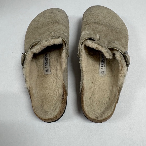 Birkenstock Boston Shearling Suede Leather - Taupe - Size 40. - Picture 6 of 13